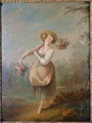 La bouquetière (Jean-Baptiste Huet) - Muzeo.com