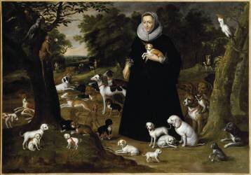 La Dame aux chiens (anonyme) - Muzeo.com