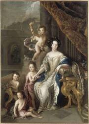 La marquise de Montespan entourée de ses quatre premiers enfants légitimés, en 1677 (Charles de la Fosse) - Muzeo.com