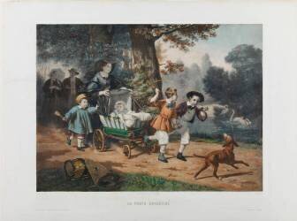 La poste enfantine (Eugène Ernest Hillemacher) - Muzeo.com