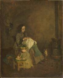 La ravaudeuse (Théodule Ribot) - Muzeo.com