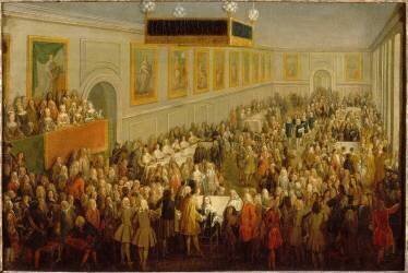 Le Festin du sacre de Louis XV (Pierre Denis Martin) - Muzeo.com
