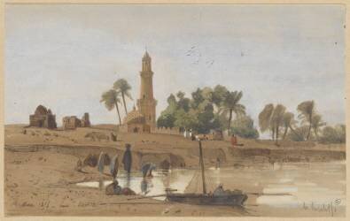 Mosquée en Haute-Egypte (Louis-Amable Crapelet) - Muzeo.com