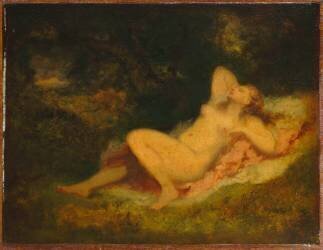 Nymphe endormie (Narcisse Diaz de la Pena) - Muzeo.com