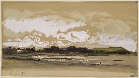 Plage à Saint-Servan (Eugène Isabey) - Muzeo.com