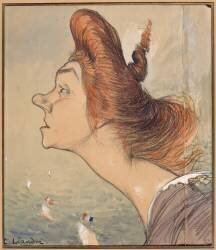 Portrait-charge d'Yvette Guilbert (1867-1944) (Charles Léandre) - Muzeo.com