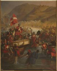 Prise de Smyrne par les chevaliers de Rhodes, le 28 octobre 1344 (Alexandre-Charles Debacq) - Muzeo.com