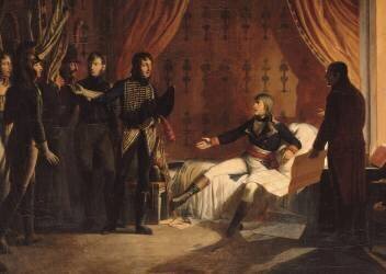 Bonaparte recevant à Millésimo, les drapeaux austro-sardes (Adolphe Roehn) - Muzeo.com