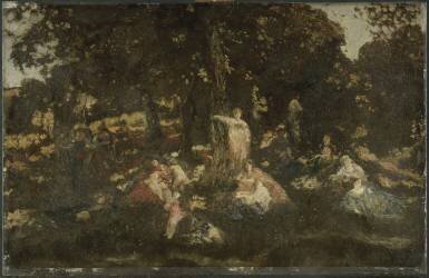 Scène du Decameron (Adolphe Joseph Monticelli) - Muzeo.com