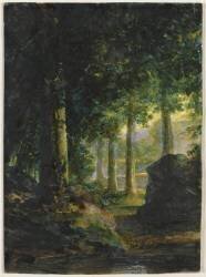 Sous-bois (Jean-Baptiste Isabey) - Muzeo.com