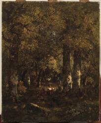 Sous-bois de chênes. (Narcisse Diaz de la Pena) - Muzeo.com