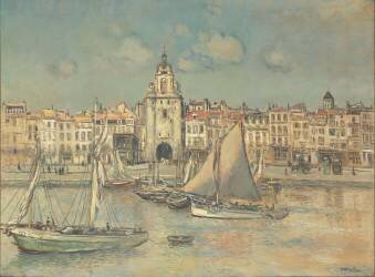 Vue de la Rochelle (Jean-François Raffaelli) - Muzeo.com