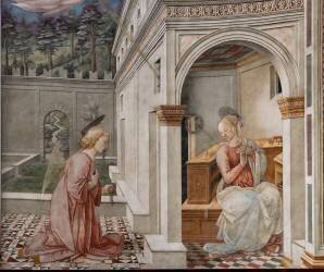 Détail de l'Annonciation (Filippo Lippi) - Muzeo.com