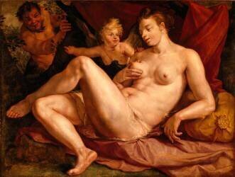 Jupiter et Antiope (Hendrick Goltzius) - Muzeo.com