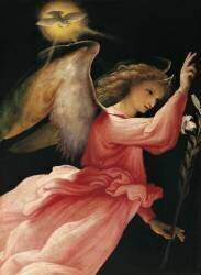L'Ange de l'Annonciation (Lorenzo Lotto) - Muzeo.com