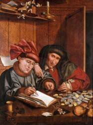 Les compteurs d'argent (Marinus van Reymerswaele) - Muzeo.com