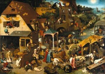 Les proverbes flamands (Jan Brueghel l'Ancien) - Muzeo.com