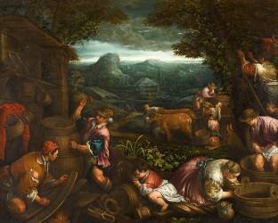 Les Vendanges (Gerolamo Bassano) - Muzeo.com
