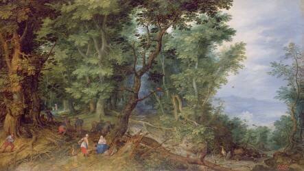 Paysage boisé (Jan Brueghel l'Ancien) - Muzeo.com