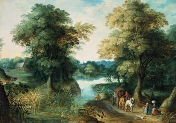 Paysage fluvial (Jan Brueghel l'Ancien) - Muzeo.com