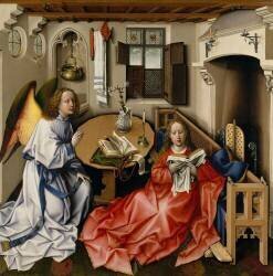 Triptyque de l'Annonciation (panneau milieu) (Robert Campin) - Muzeo.com