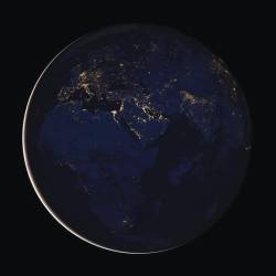 Black Marble - Africa, Europe, and the Middle East (NASA) - Muzeo.com