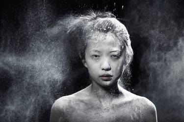 Young Asian woman covered with powder (Arman Zhenikeyev) - Muzeo.com