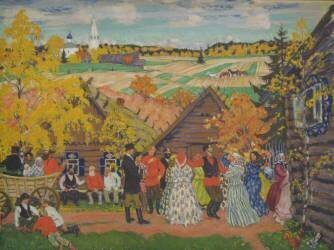 Fête du village (Boris Mikhailovich Kustodiev) - Muzeo.com
