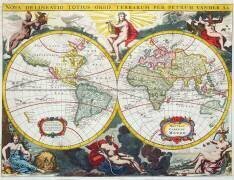 Carte du monde (Pieter van der Aa) - Muzeo.com