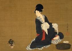 Femme à sa toilette du matin (Kitagawa Utamaro) - Muzeo.com
