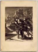 Hamlet veut suivre le fantôme de son père (Eugène Delacroix) - Muzeo.com