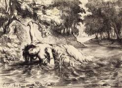 Le suicide d'Ophélie (Eugène Delacroix) - Muzeo.com