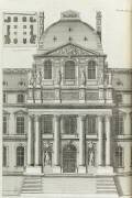 Planche 455 : élévation du pavillon central des façades du Louvre côté Seine construit par le Vau (Jacques-François Blondel) - Muzeo.com