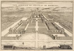 Planche 94: Vue générale perspective du château de Richelieu en 1715 (Nicolas de Fer) - Muzeo.com