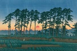 Soleil couchant, Ichinokura (Hasui Kawase) - Muzeo.com