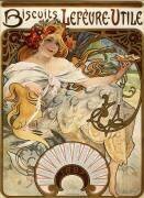 Biscuits Lefevre-Utile, calendrier pour 1897 (Alfons Mucha) - Muzeo.com
