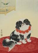 Chien carlin (Ohara Koson) - Muzeo.com