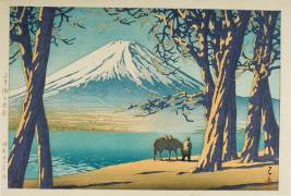 Fin de l'automne au lac Yamanaka (Yamanakako no banshu) (Hasui Kawase) - Muzeo.com