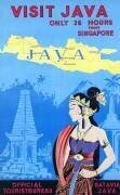 Indonésie : Affiche touristique des Indes orientales néerlandaises pour Java (anonyme) - Muzeo.com