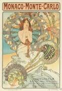 Monaco-Monte-Carlo. Chemins de Fer P.L.M. (Alfons Mucha) - Muzeo.com