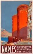 Naples, affiche pour les voyages en train (anonyme) - Muzeo.com