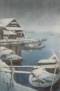Neige à Mukajima (Hasui Kawase) - Muzeo.com