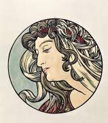 Tête de femme (Alfons Mucha) - Muzeo.com