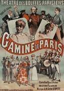 Théatre des Bouffes-Parisiens, tous les soirs. la Gamine de Paris, Opéra-Bouffe en 3 Actes de M.M. Leterrier & Vanloo, Musique de M. Gaston Serpette (anonyme) - Muzeo.com