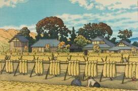 Village de Kanago, Préfecture d'Ibaraki (Kanagomura (Ibaraki ken)) (Hasui Kawase) - Muzeo.com