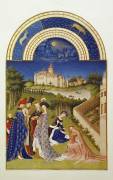 Les Riches Heures du Duc de Berry, Avril (Frères Limbourg) - Muzeo.com