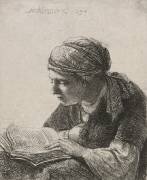 Femme qui lit (Rembrandt) - Muzeo.com