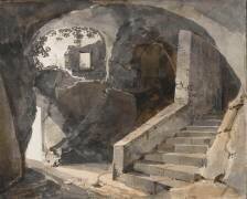 Intérieur d'une grotte au dessus de la grotte de Neptune à Tivoli (François-Marius Granet) - Muzeo.com