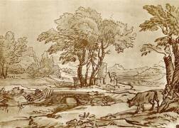 Paysage avec pont (Claude Gellée) - Muzeo.com