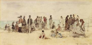 Scène de plage (Eugène Boudin) - Muzeo.com